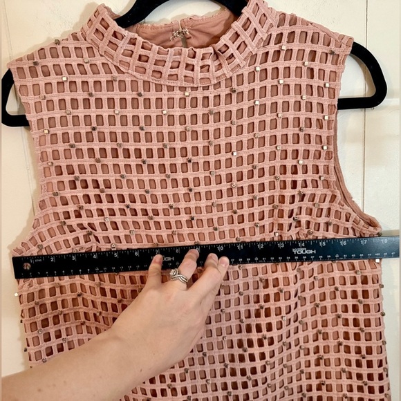 Endless Rose Women’s Pink Studded Eyelet Dress, Size L - Picture 7 of 10